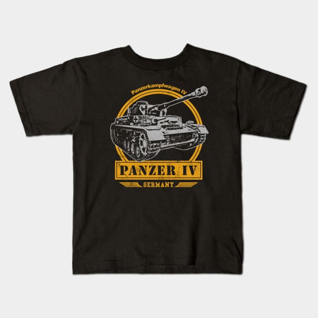 Panzer IV - German WW2 Tank Kids T-Shirt by rycotokyo81